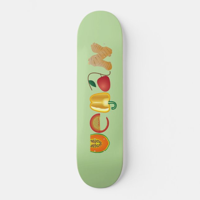 Vegan Mini Skateboard Bräda 18,5 Cm (Framsida)