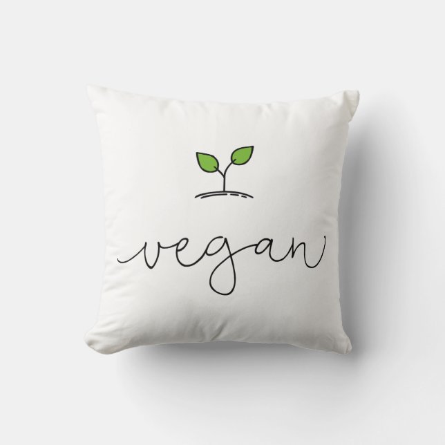 Vegan Minimalistic Anpassningsbar - bakgrund Färg Kudde (Framsida)