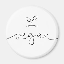 Vegan Minimalistic Anpassningsbar - bakgrund Färg Magnet