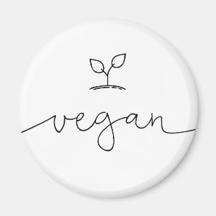 Vegan Minimalistic Anpassningsbar - bakgrund Färg Magnet