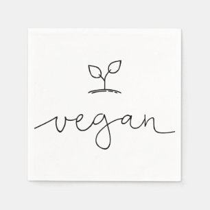 Vegan Minimalistic Anpassningsbar - bakgrund Färg Pappersservett
