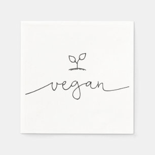 Vegan Minimalistic Anpassningsbar - bakgrund Färg Pappersservett