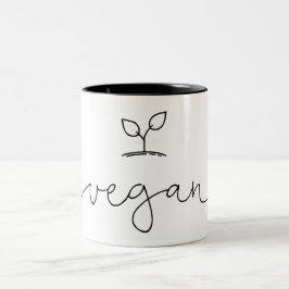 Vegan Minimalistic Två-Tonad Mugg