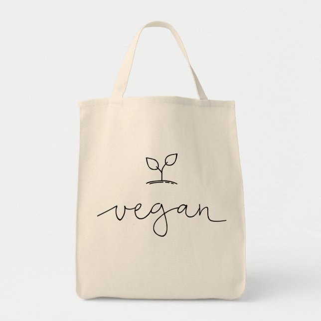 Vegan Minimalistic Tygkasse (Framsidan)
