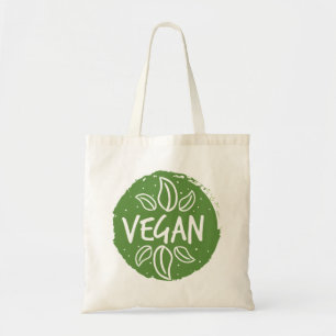 Vegan - mörk - grönt tygkasse