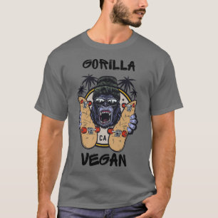 Vegan Muscle Gym Vegan Lifestyle Gorilla 1 T Shirt