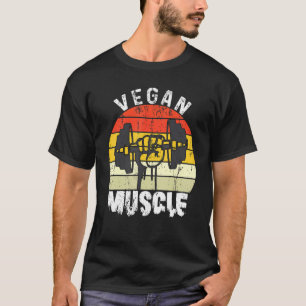 Vegan Muscle Vegan Power Weightlifter BodyBuilder T Shirt