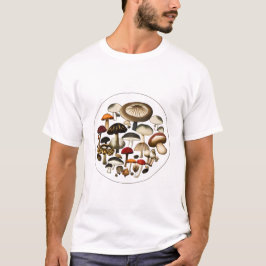 Vegan Mushroom Mönster T Shirt