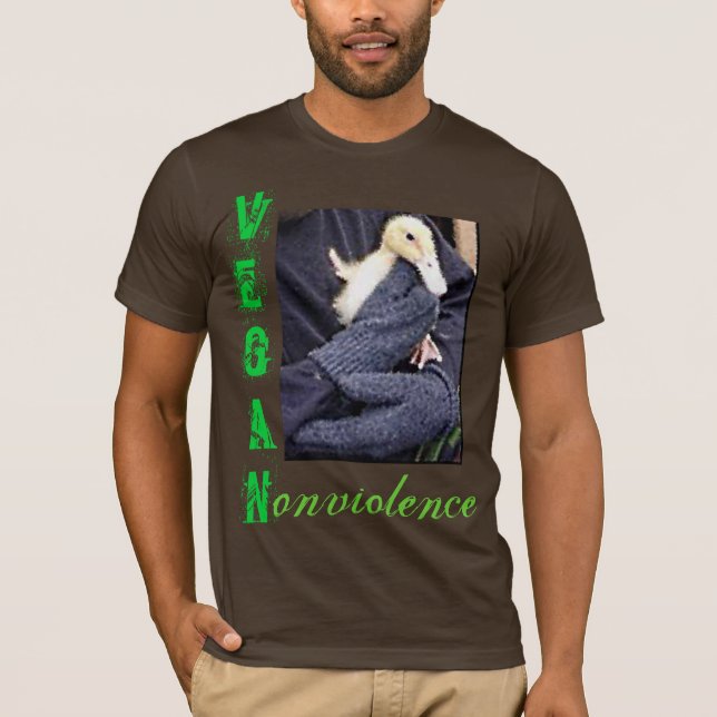 Vegan = nonviolence tee shirt (Framsida)