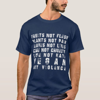 Vegan not Violence Vegan Activism T Shirt