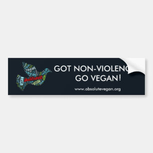 "Vegan" Ord-Moln mosaik (fredduva) & Bildekal