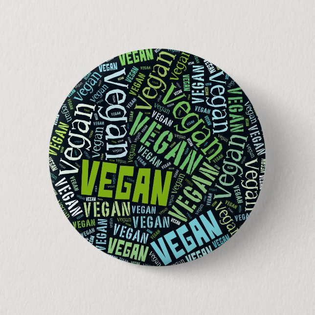 "Vegan" Ord-Moln mosaik Knapp (Framsida)