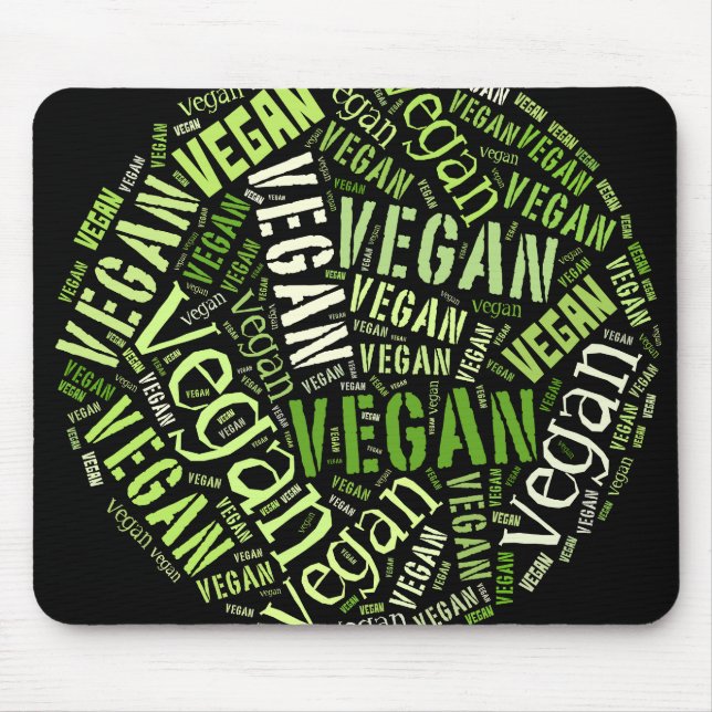 "Vegan" Ord-Moln mosaik Musmatta (Framsidan)