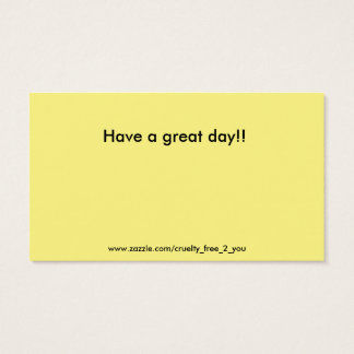 Vegan Outcome - tackkort Visitkort