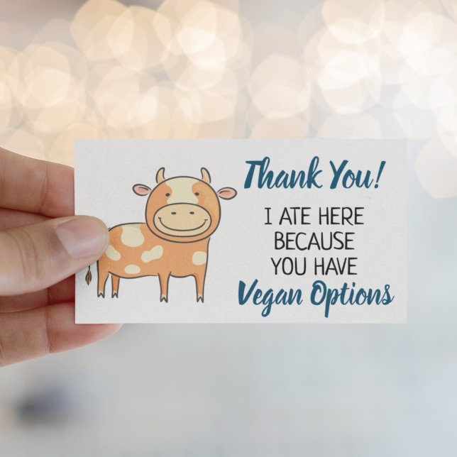Vegan outreach-tack för ditt kort (Skapare uppladdad)