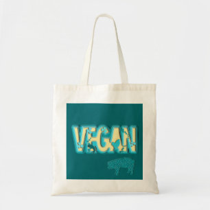 Vegan - Pappert utklipp Tygkasse