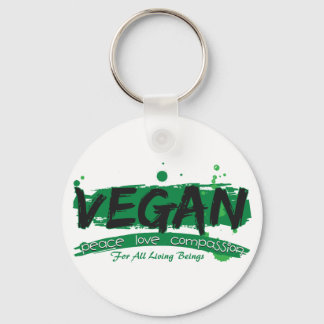 Vegan Peace Kärlek Compassion Nyckelring