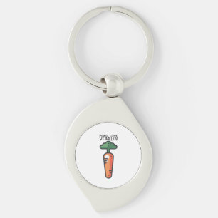 Vegan - Peace Kärlek Veggies Swirl Silverfärgad Nyckelring