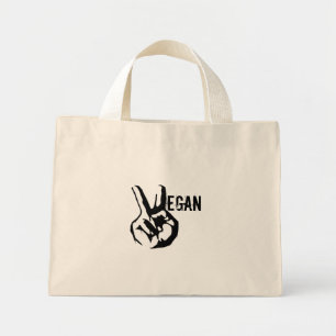 Vegan Peace Tote Bag Mini Tygkasse