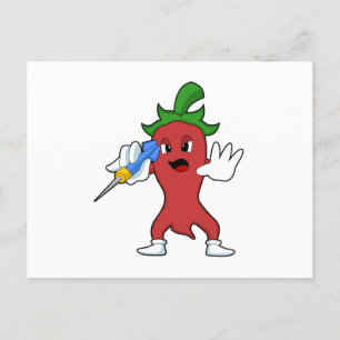 Vegan Pepper på dart med Dart.PNG Vykort
