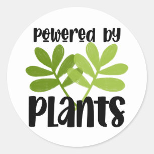 Vegan Plant Based Sticker Runt Klistermärke