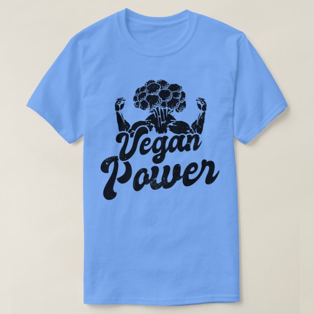 Vegan Power Design Vegetarian Workout T Shirt (Design framsida)