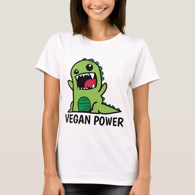 VEGAN POWER Funny T-shirts (Framsida)