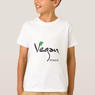Vegan Power med Grönt Löv Coola T Shirt