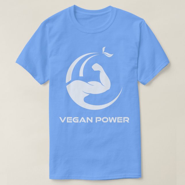 Vegan Power Vegan Vegetarian Muscles Beast on Fitn T Shirt (Design framsida)
