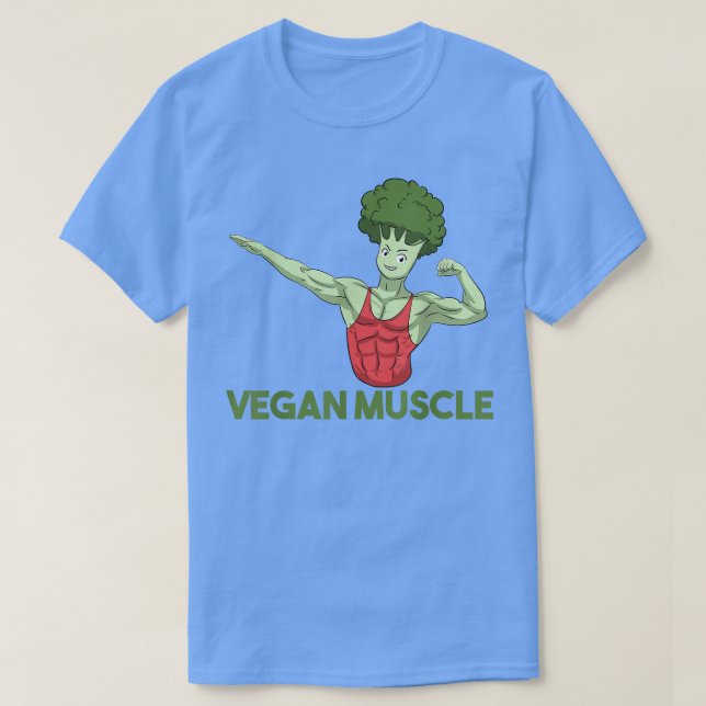 Vegan Power Vegetarian Plant Broccoli Bodybuilding T Shirt (Design framsida)