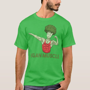 Vegan Power Vegetarian Plant Broccoli Bodybuilding T Shirt