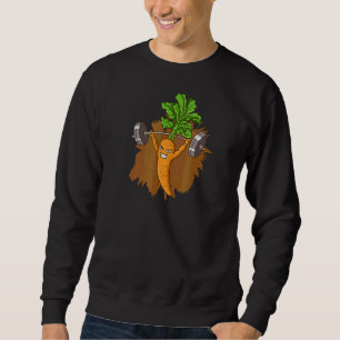 Vegan Power Vegetarian Plant Carrot Bodybuilding W Lång Ärmad Tröja