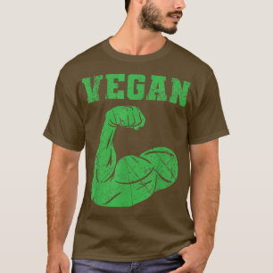 Vegan Power Vegetarian Plant Muscle Bodybuilding W T Shirt