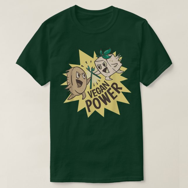 Vegan Power Vegetarian Plant Muscle Bodybuilding W T Shirt (Design framsida)