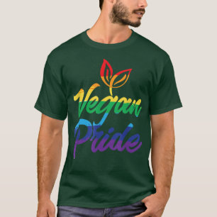 Vegan Pride Gay Lesbisk LGBT Flagga Vegetarian T Shirt