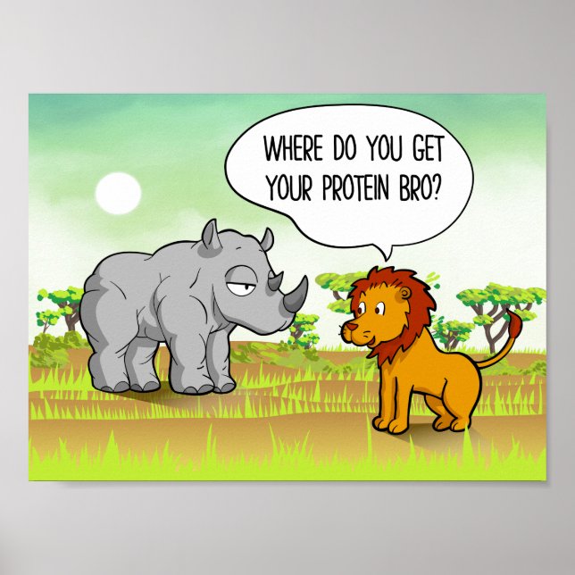 Vegan protein bro poster (Framsidan)