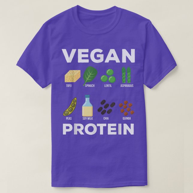 Vegan Protein Vegetarian Vegetables Plant based Di T Shirt (Design framsida)