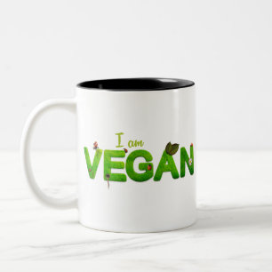 Vegan Psd Healthy Attitude way of life Näring Två-Tonad Mugg