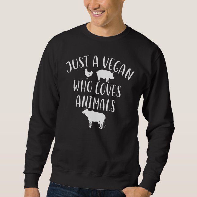 Vegan Quotes Apparel   Great Vegans Design Lång Ärmad Tröja (Framsida)