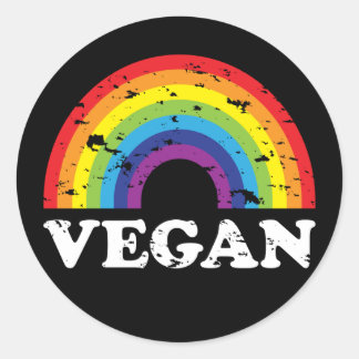 Vegan Rainbow Runt Klistermärke