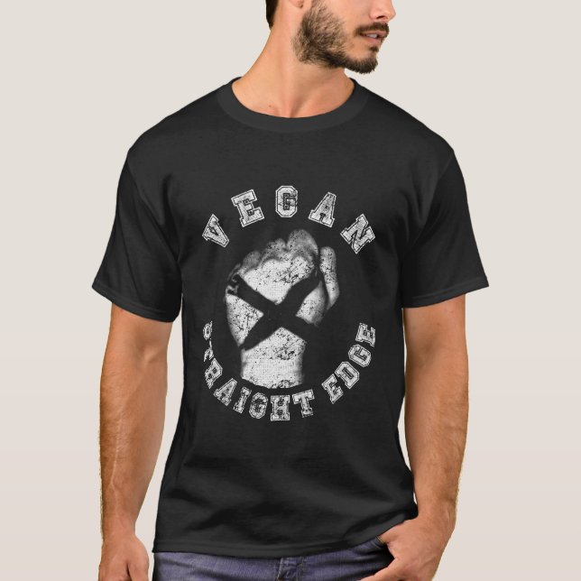 Vegan Raka Kant Fist T Shirt (Framsida)