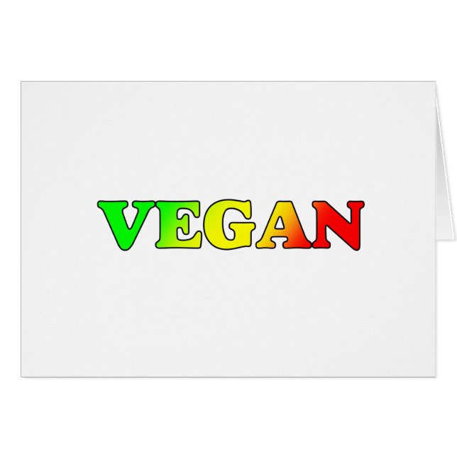 Vegan Rasta Hälsningskort (Framsidan Horizontal)
