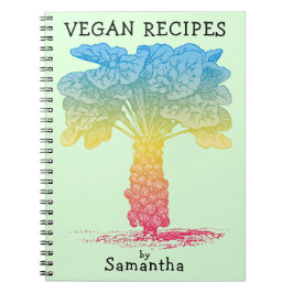 Vegan Recipe Bok med Namn Anteckningsbok