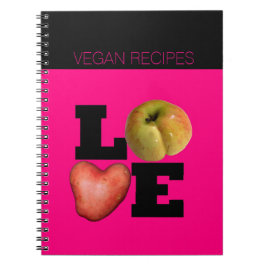 Vegan Recipes Kärlek Vegetables kokbok - bärbar da Anteckningsbok Med Spiral