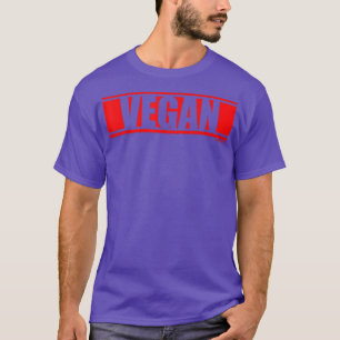 Vegan Red Vegan Vegetarian Red Writing Print Motif T Shirt