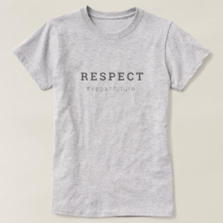 Vegan RESPECT Modern enkel minimal typografi T Shirt