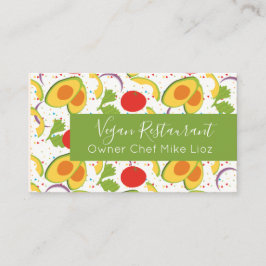 Vegan restaurang salladsmönster  visitkort