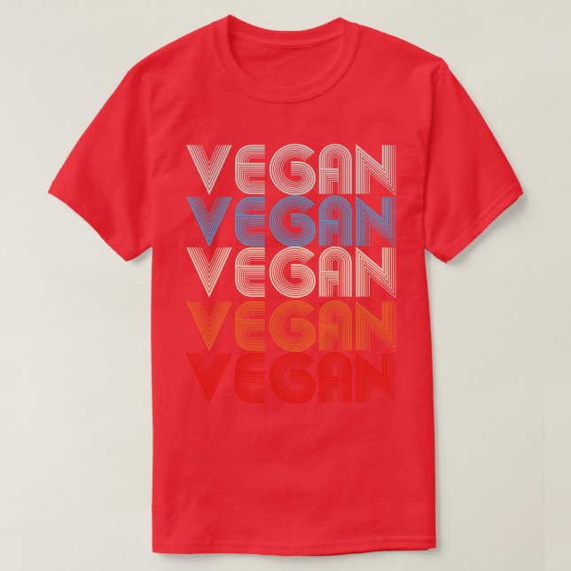 Vegan Retro T Shirt (Design framsida)