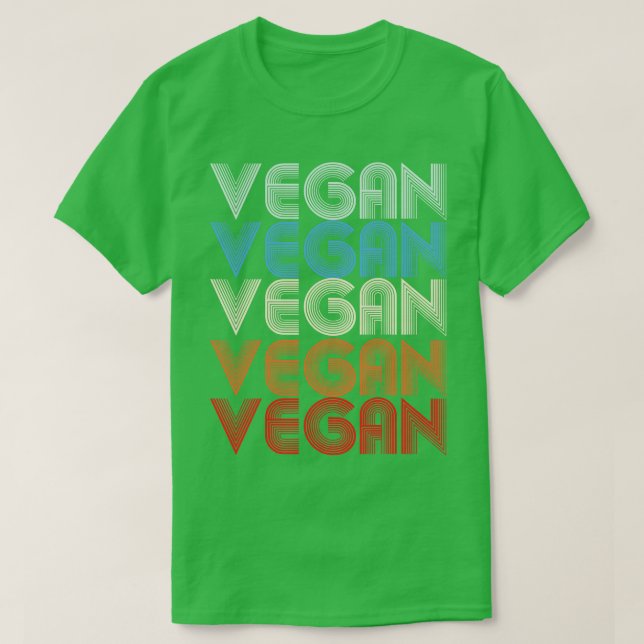Vegan Retro T Shirt (Design framsida)