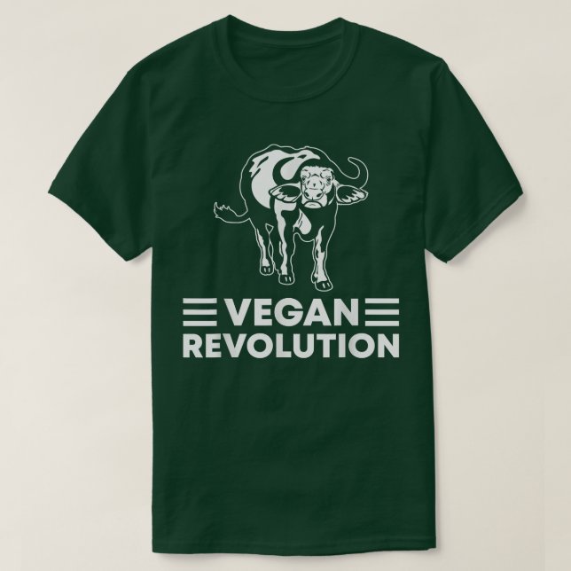 Vegan Revolution Buffalo  T Shirt (Design framsida)